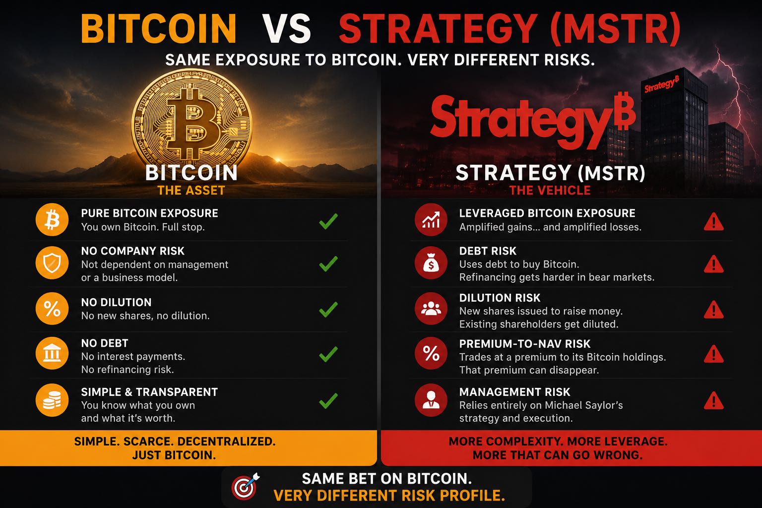 MSTR vs BTC