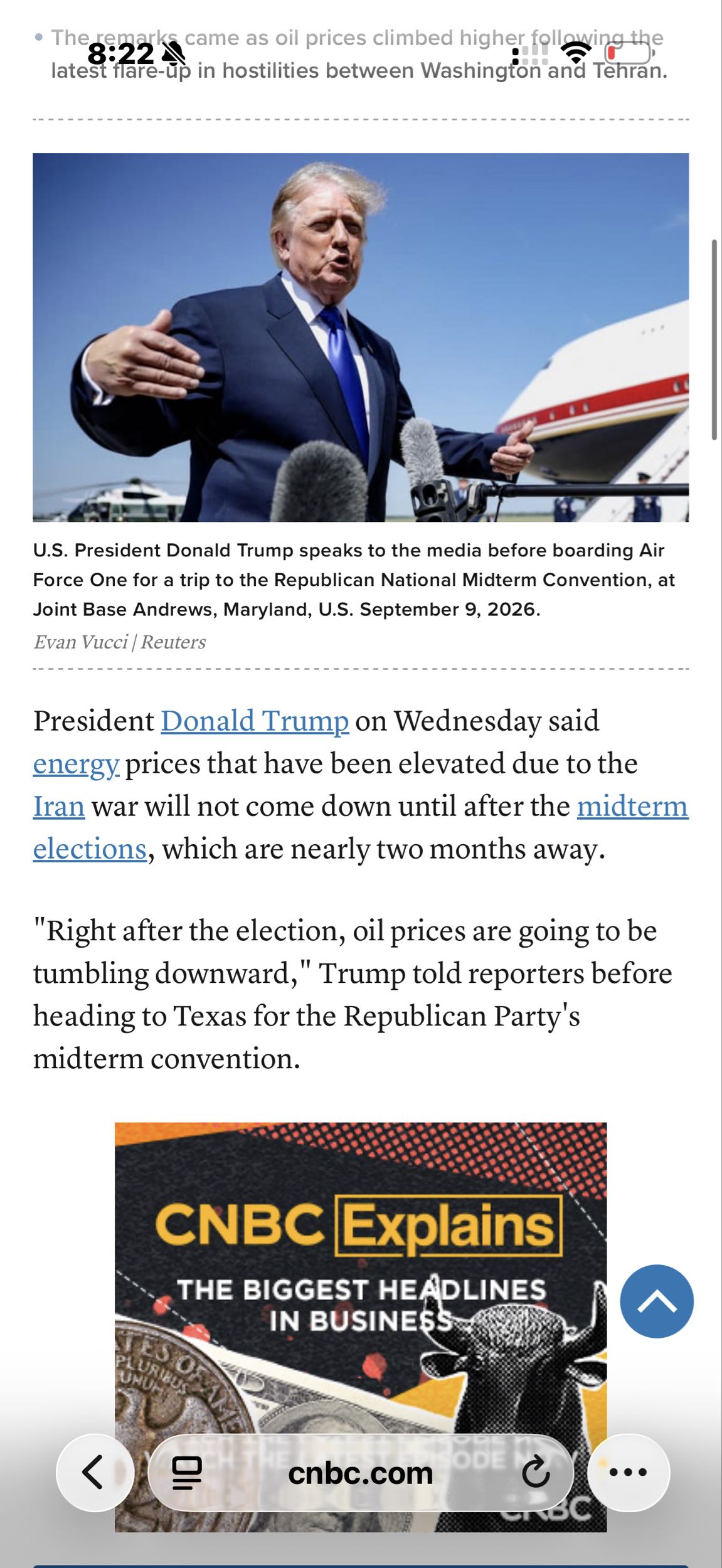 Okay, I’m going to say it now from Trumps signal