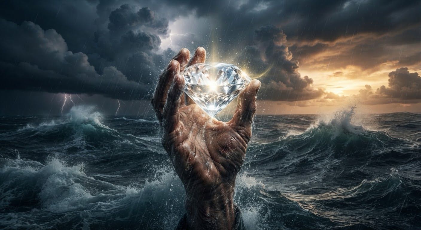Diamond hands are not forged in calm waters, but tempered in the storm.