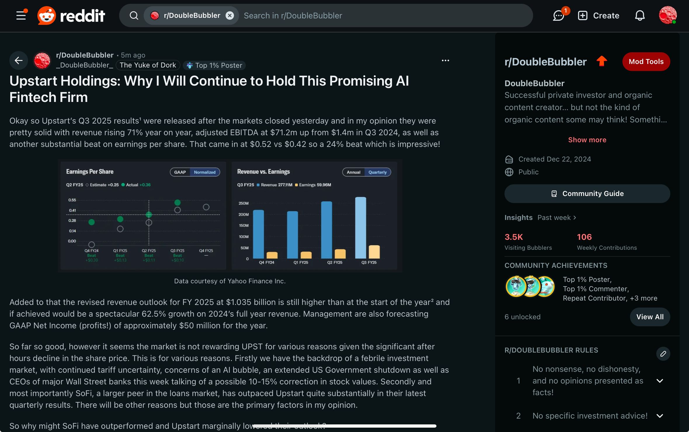 Upstart Holdings: Why I Will Continue to Hold This Promising AI Fintech Firm