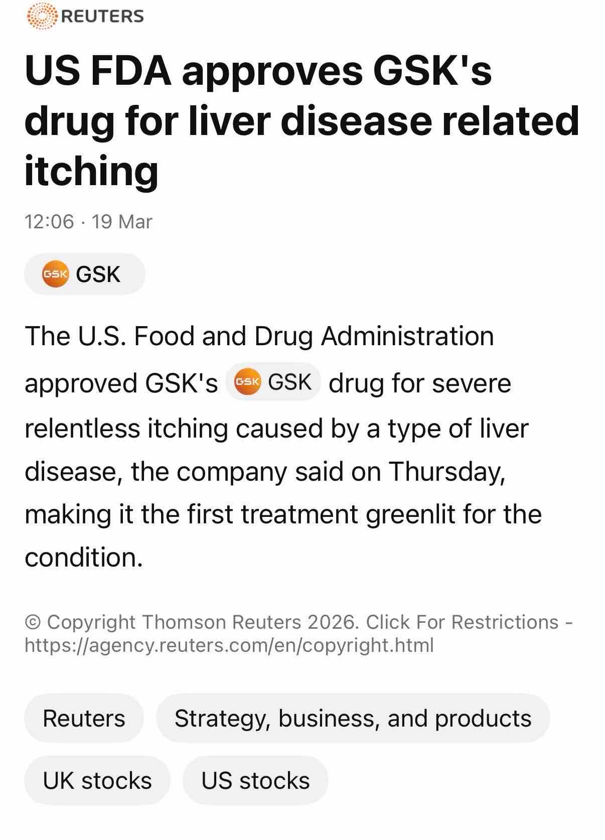 Good news but dropping?
