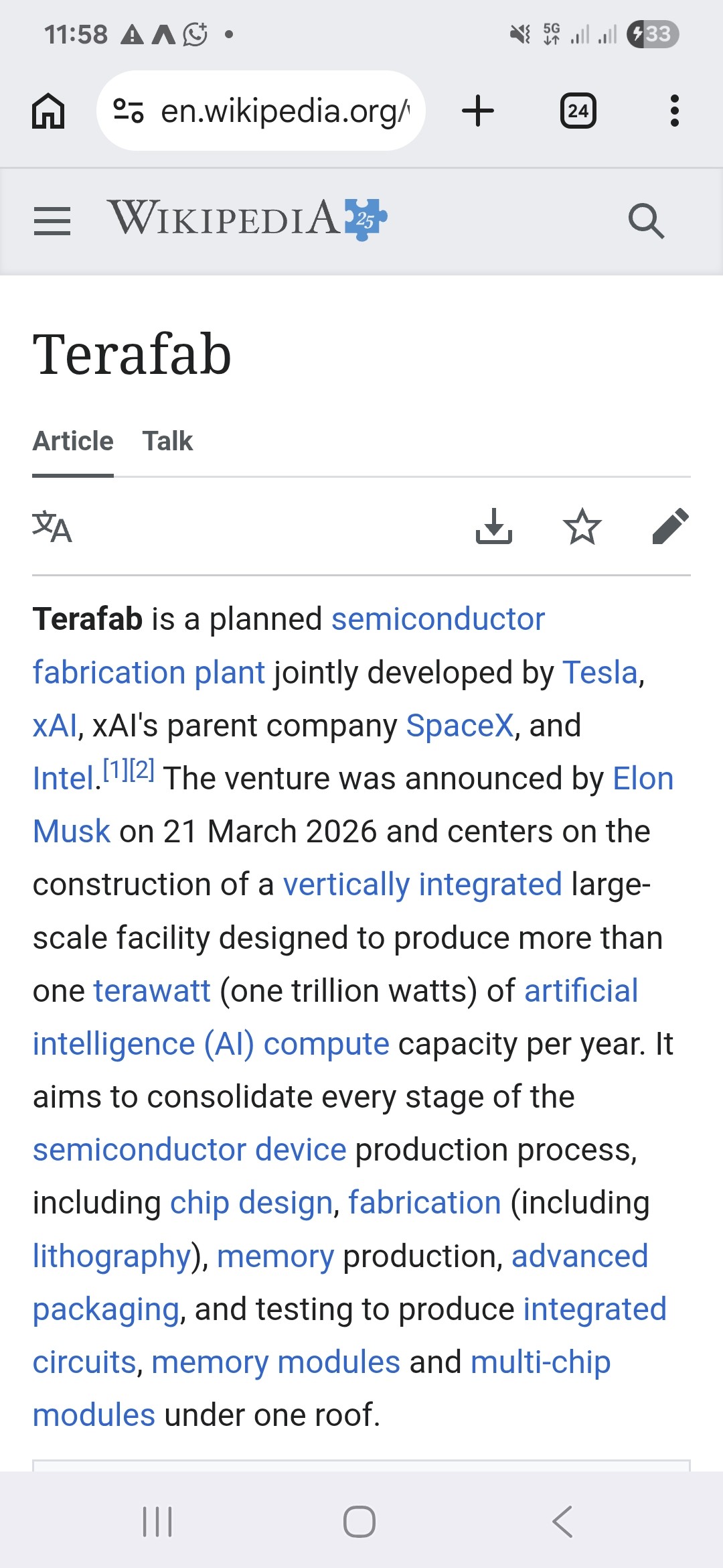 Terafab and Intel Partnership