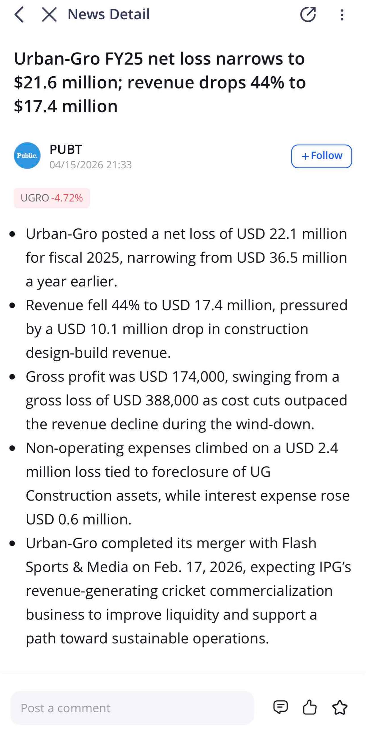 Earnings Out