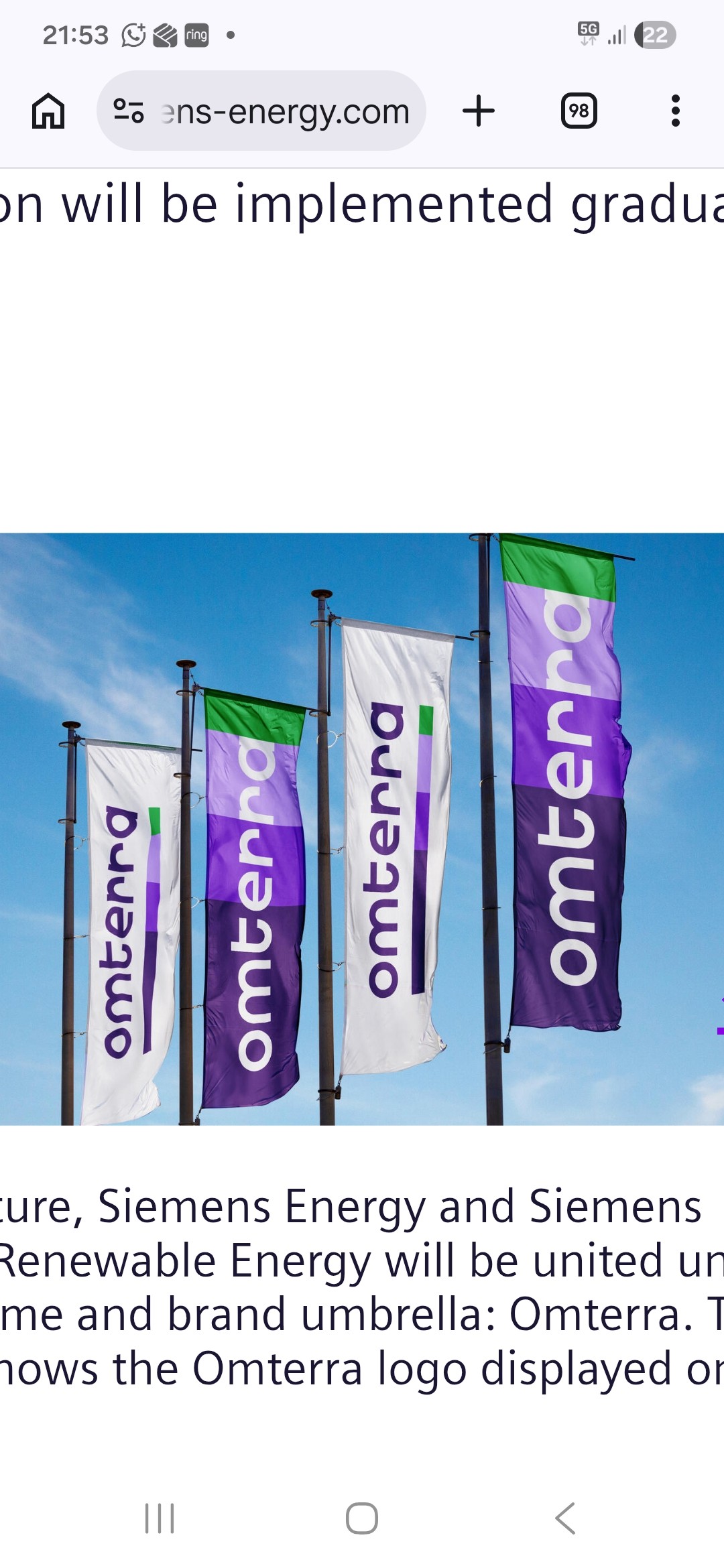 Siemens Energy now Omterra
