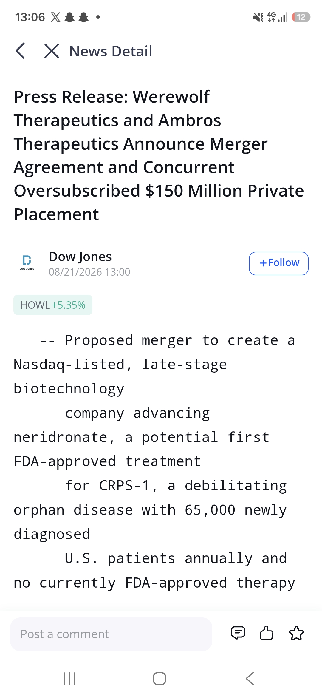Merger and private placement news