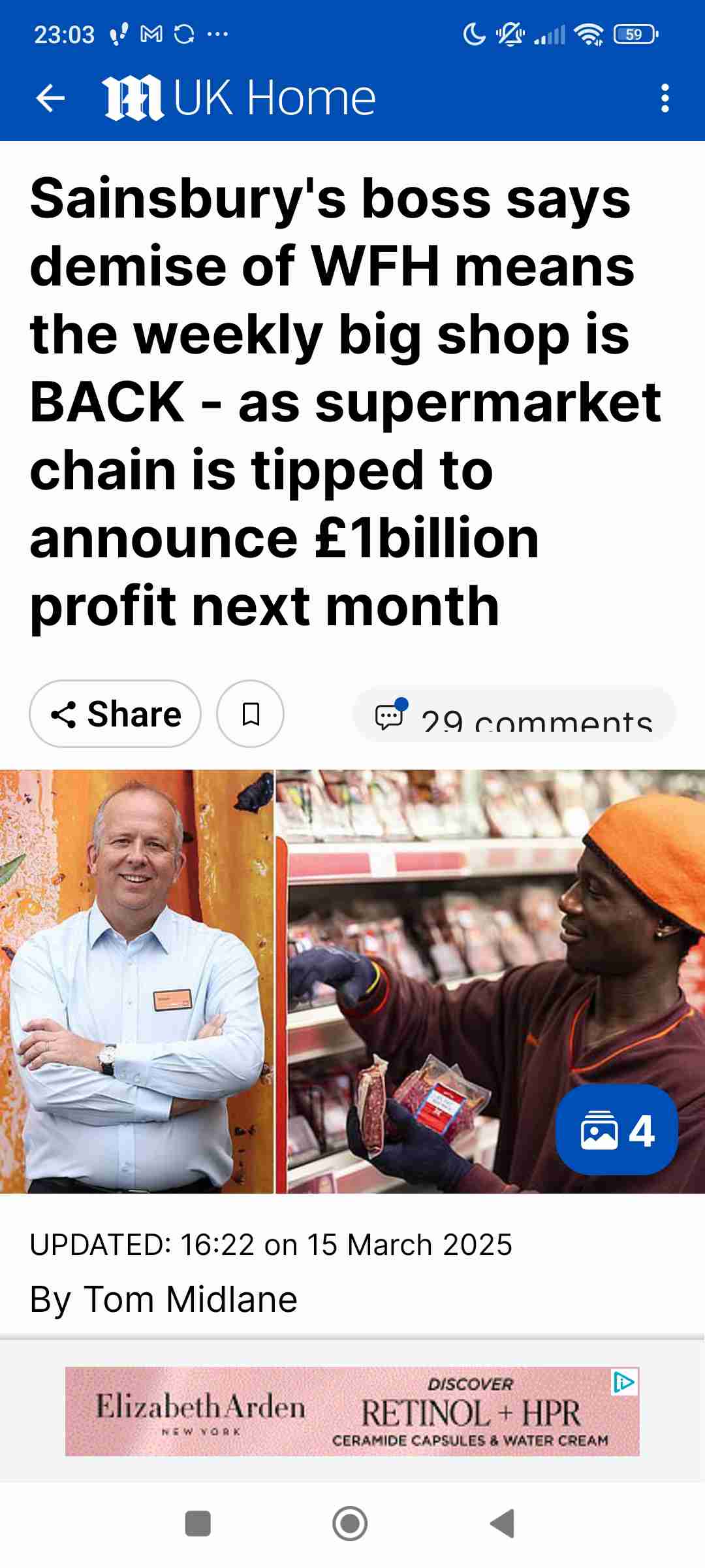 Sainsbury profit next month