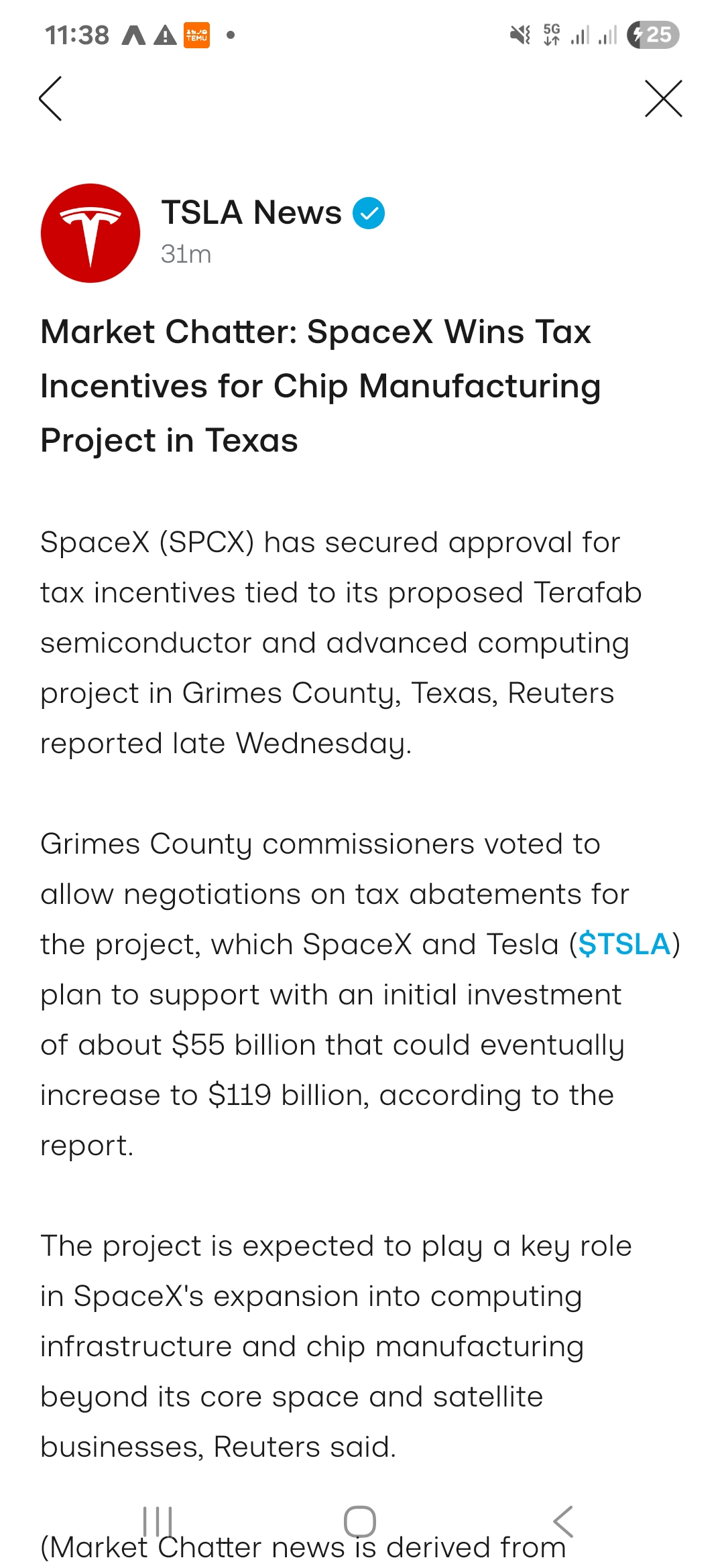 Good news for Intel's Investors