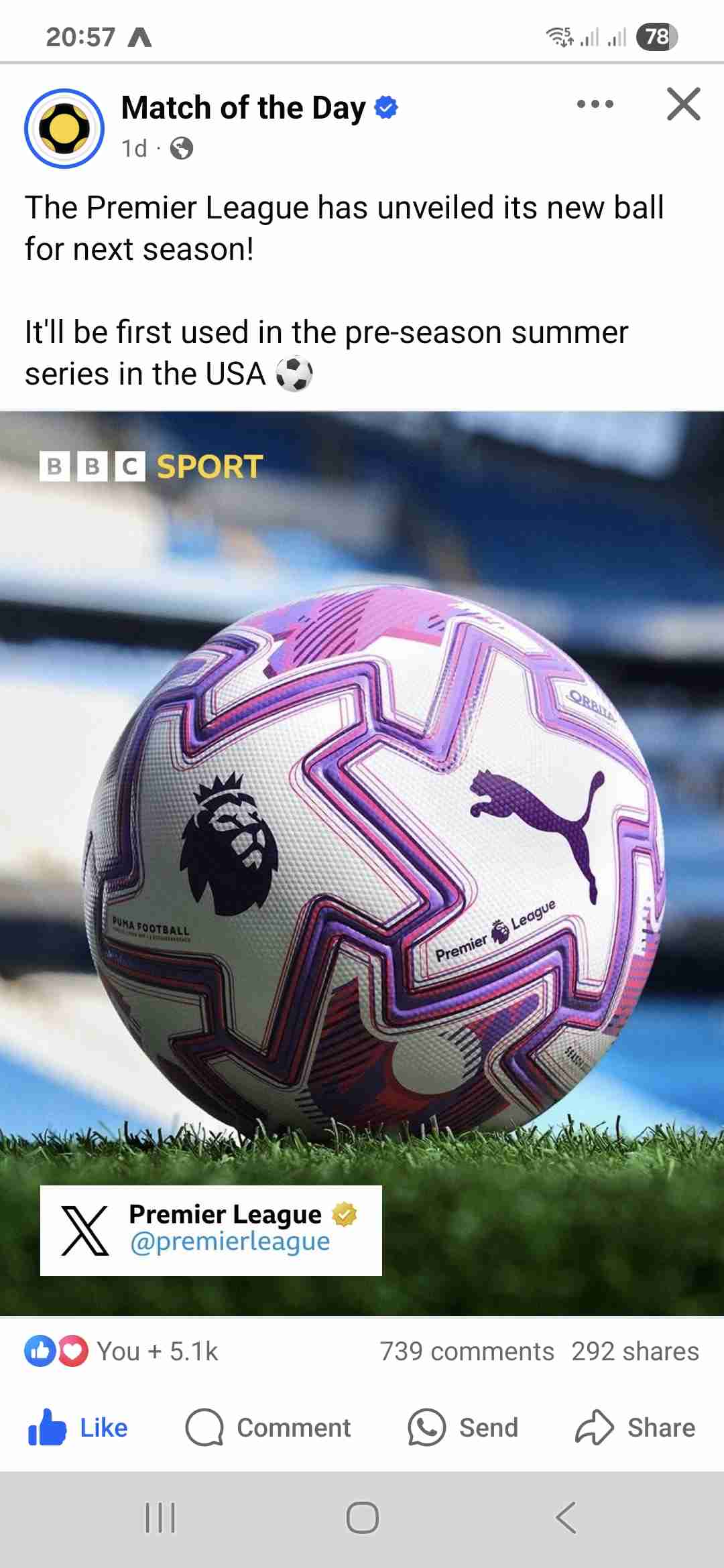 Premier League matchball.