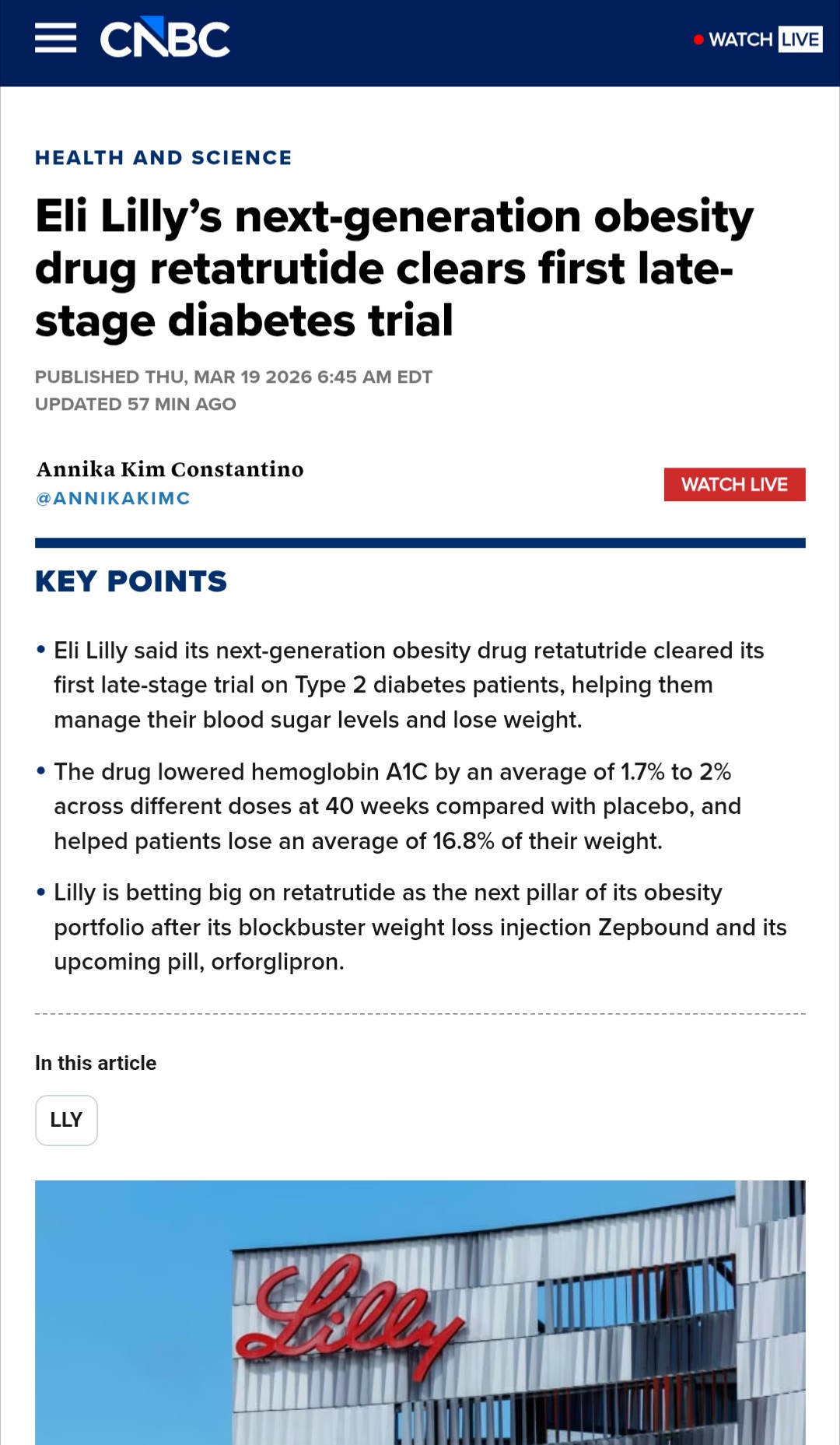 Retatrutide passes another trial.