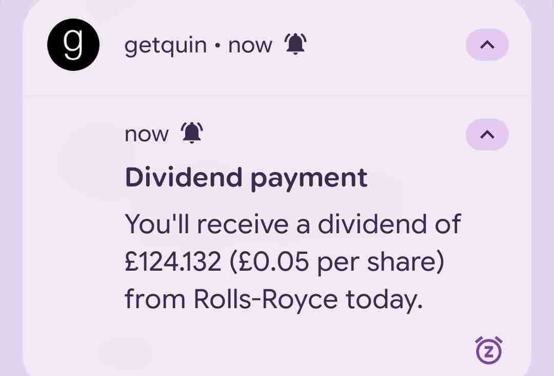 Rolls Royce dividend 💧 today
