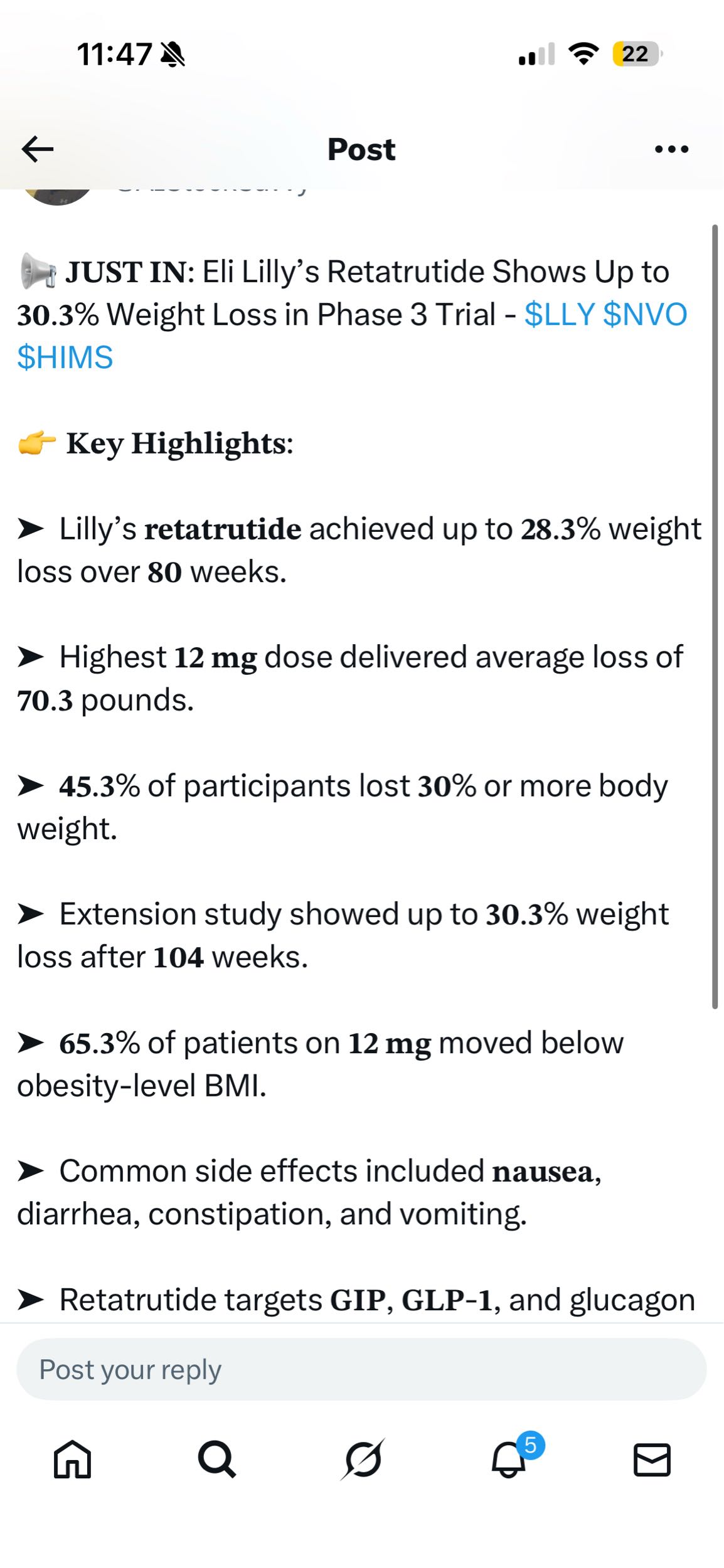 LLY drug trial